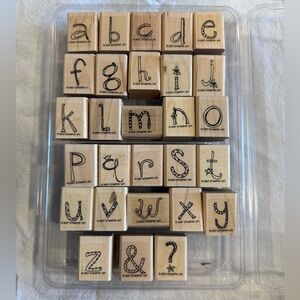 Stampin' Up! Doodle Alphabet Wooden Stamp Set